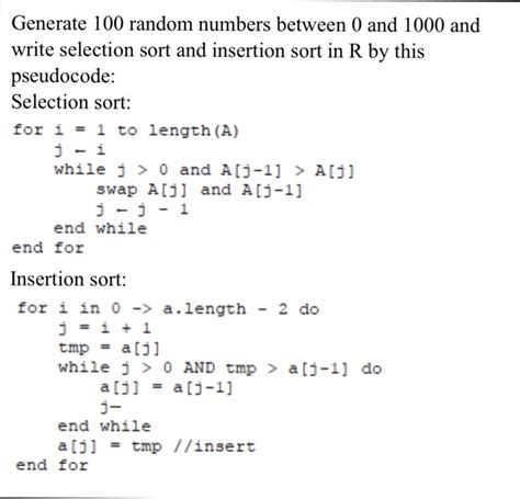 Solved Don’t Forget To Generate The Random Numbers So You