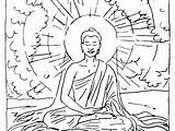Buddha Coloring Pages Getcolorings Getdrawings Color sketch template