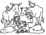 Nativity Coloring Pages Jesus Christmas Printable Manger Scene Kids Print Choose Board Angel Crèche sketch template