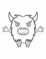 Monster Horned sketch template