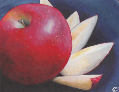 acrylic apple painting  nicholascashio  deviantart