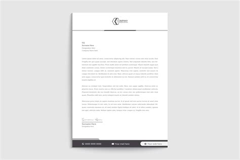 professional minimal letterhead design graphic  ju design creative