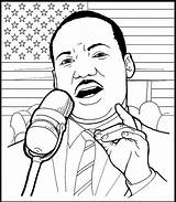 Coloring Luther Martin King Jr Pages Speech Lincoln Memorial Teachers Children sketch template