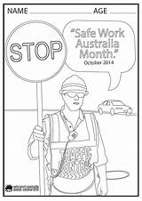 Safety Contest Work Coloring Pages Template sketch template