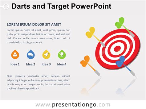 darts  target powerpoint diagram presentationgocom
