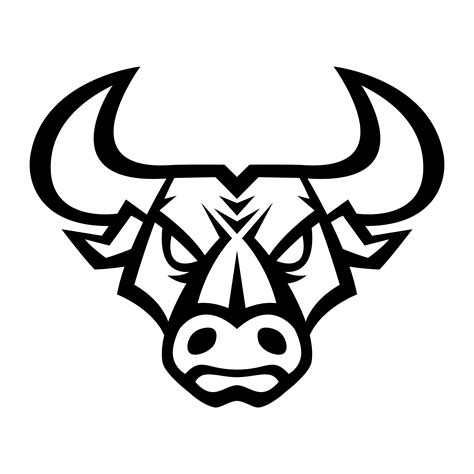 angry bull head illustration  vector art  vecteezy