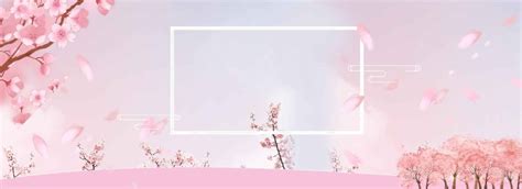pink fresh literary cherry blossom banner background pink flowers plant background image