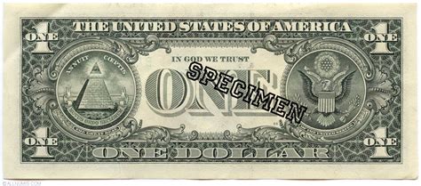 dollar   specimen  series united states  america banknote
