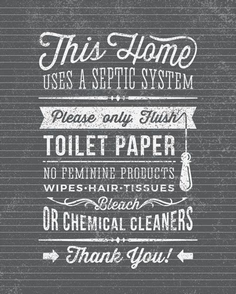 septic  printable   flush signs printable templates