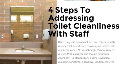 steps  addressing toilet cleanliness  staff