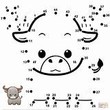 Cute Baby Buffalo Dot Coloring Dots Pages Mammals Printable Animals Connect Drawing Supercoloring Categories sketch template