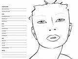 Face Template Makeup Charts Blank Make Chart Templates Male Female Drawing Clipart Cliparts Person Mac Outline Coloring Print Human Artist sketch template