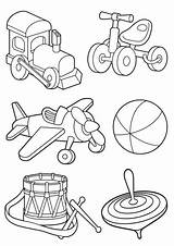 Trompo Airplain Train Ilustraciones Iconos Juguetes sketch template