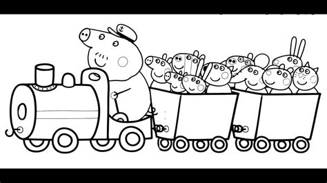 peppa pig coloring pages  family  friends print