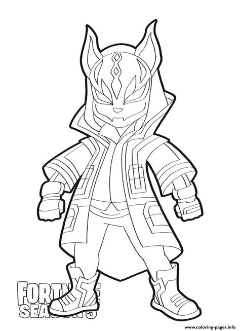 print drift skin  fortnite season  coloring pages coloriage