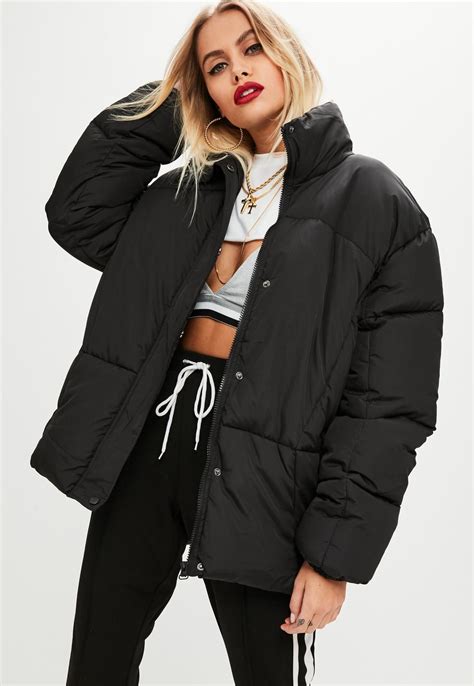 jacket   black hue  oversized fit  puffer style puffer jacket outfit black puffer