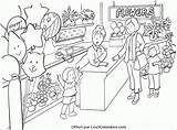 Supermarket Supermarche Coloriages Kolorowanka Kolorowanki Dzieci Dla sketch template