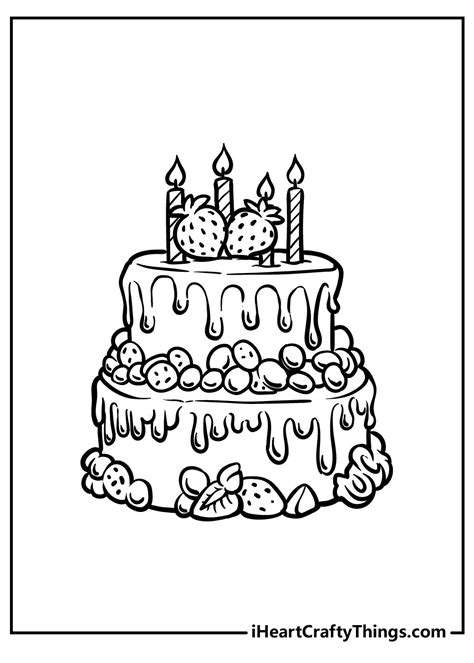 coloring pages  fancy cakes