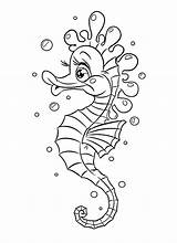 Seahorse Coloring Pages Printable Getcolorings sketch template