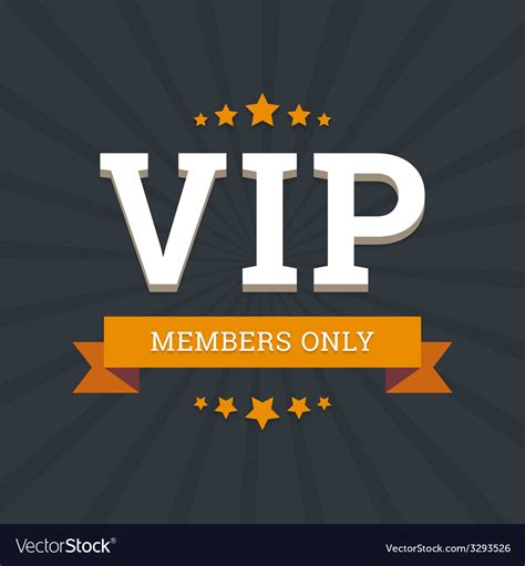 vip members only background card template vector image