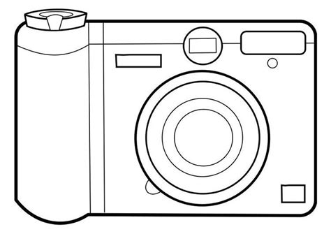 photo camera objects  printable coloring pages