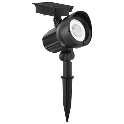 mainstays  lumen solar spotlightblack    pack texas