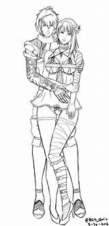 Nier Lineart Kaine Re5 sketch template