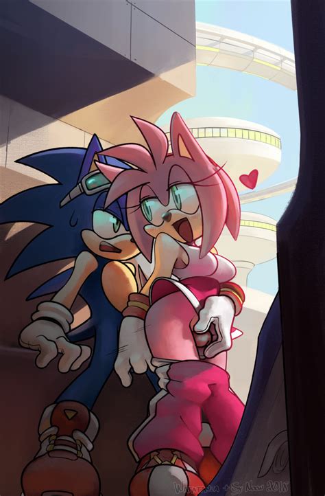 Rule 34 Amy Rose Anthro Blush Breasts Clothed Clothed