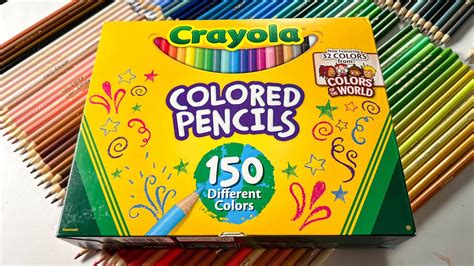 sort   unbox  crayola colored pencils featuring colors