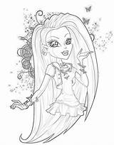 Coloring Venus Monster High sketch template