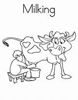 Milking Colorluna Cows Coloringfolder sketch template