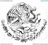 Flag Mexican Drawing Eagle Paintingvalley Drawings sketch template