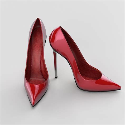 red high heel women shoes  model cgtrader
