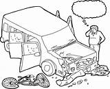 Accident Car Drawing Traffic Sketch Getdrawings Template Fatal Thinking Man Coloring Pages Wreck Illustration Now Vectors sketch template