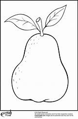 Pear Jambu Mewarnai Tree Pears Berlatih sketch template