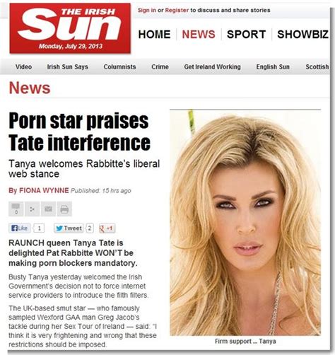 Uk Milf Tanya Tate Featured In Irish Sun Star Factory Pr