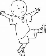 Caillou Coloring Pages Having Fun Happy Printable Tennis Playing Kids Categories Color Coloringpages101 Coloringonly sketch template
