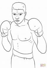 Muhammad Boxen Boxing Colorear Tyson Boxer Ausmalbild Stampare Pugilato sketch template