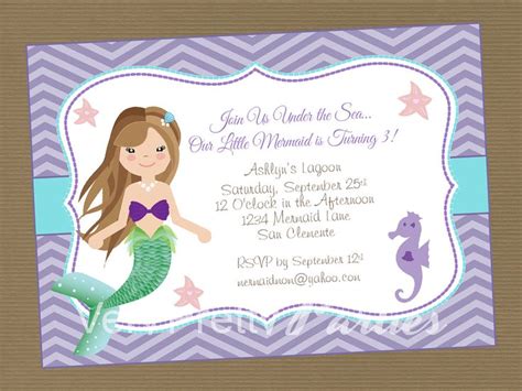 diy printable mermaid invitation mermaid birthday party invite