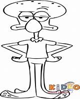 Squidward Tentacles Spongebob sketch template