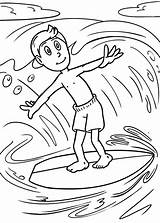 Surfen Ausmalbilder Malvorlage Malvorlagen Wassersport Wasser Kostenlose sketch template