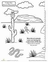 Desert Desierto Animales Worksheet Placemat Biome Habitats Ecology Didactico Preescolares Lesson Expresiones Escuela Cuerpo Ingles Películas sketch template
