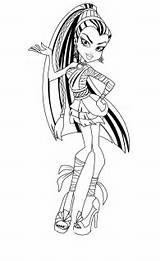 Monster High Coloring Pages Cleo Girls Visit sketch template