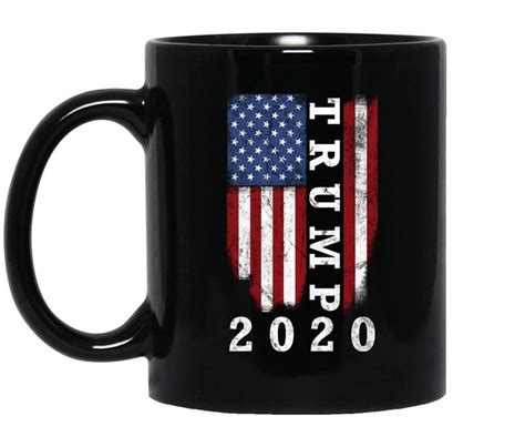 american flag trump 2020 coffee mug black