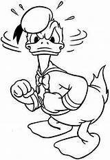Donald Duck Coloring Pages Angry Outline Drawing Cartoon Clipart Color Netart Clipartmag sketch template