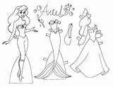 Paper Dolls Princess Disney Doll Coloring Color Printable Pages Yourself Ariel Printables sketch template