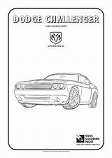 Coloring Dodge Challenger Pages Cool Cars Print Car Kids sketch template