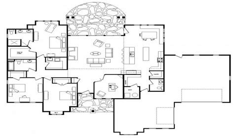 open floor plans ranch style open floor plans  level homes  story log home floor plans