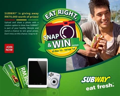 subway eat  snap win contest