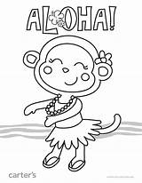 Coloring Pages Aloha Luau Kids Sheets Color Hawaii Hawaiian Preschool Printable Theme Summer Crafts Sheet Colouring Tropical Activities Print Party sketch template